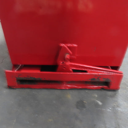 1 Cubic Yard Heavy Duty Self Dumping Trash Scrap Hopper 60" x 36" x 31" Inside