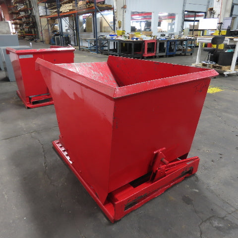 1 Cubic Yard Heavy Duty Self Dumping Trash Scrap Hopper 60" x 36" x 31" Inside