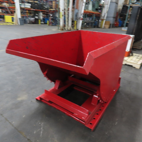 1 Cubic Yard Heavy Duty Self Dumping Trash Scrap Hopper 60" x 36" x 31" Inside