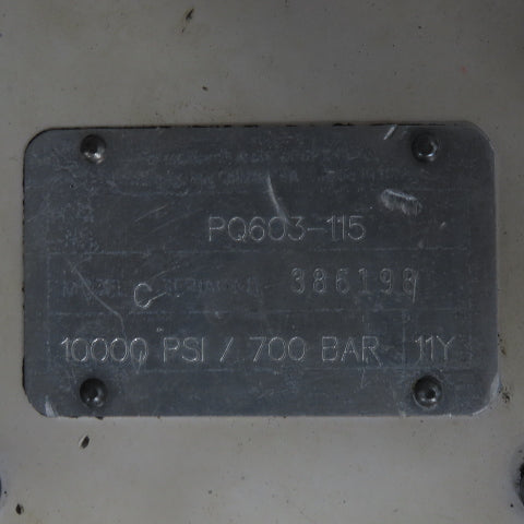 Power Team PQ603-115 Electric Hydraulic Pump 10000PSI Single-Acting