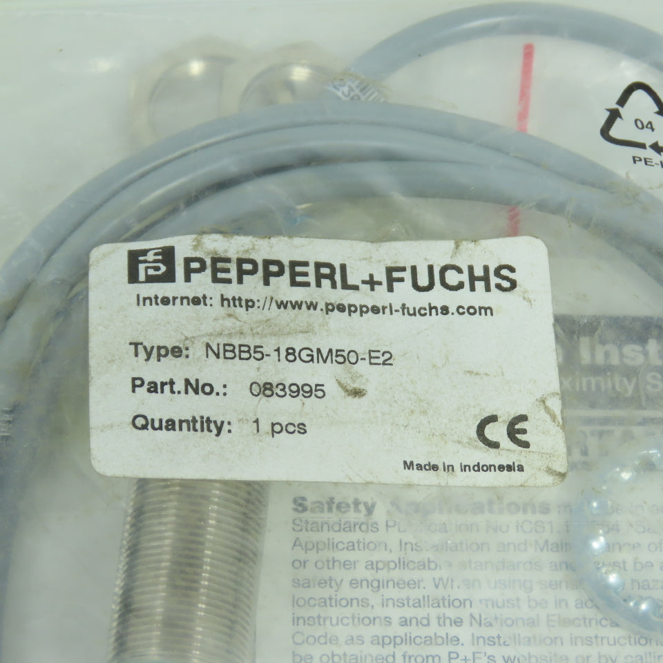 Pepperl + Fuchs NBB5-18GM50-E2 083995 Proximity Sensor 10-30VDC Lot Of 2