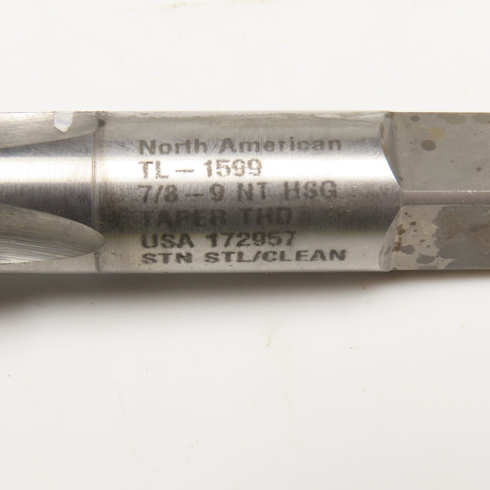 North American 7/8-9 NT HSG Taper Flute Clean Up Tap TiAIN Coated