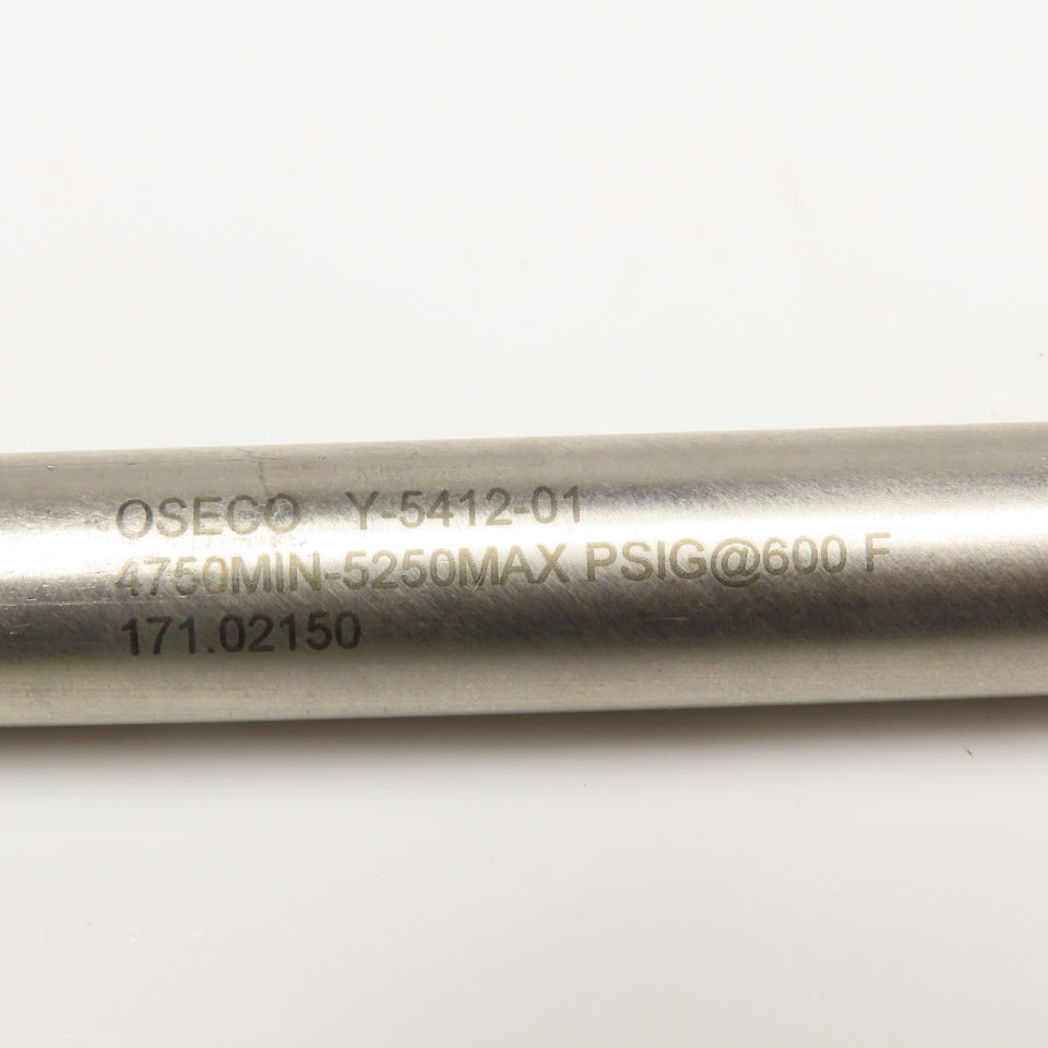 Oseco 171.02150 Extruder Burst Plug 4750-5250MAS PSIG @ 600°F 1/2"-20 UNF 6" OAL