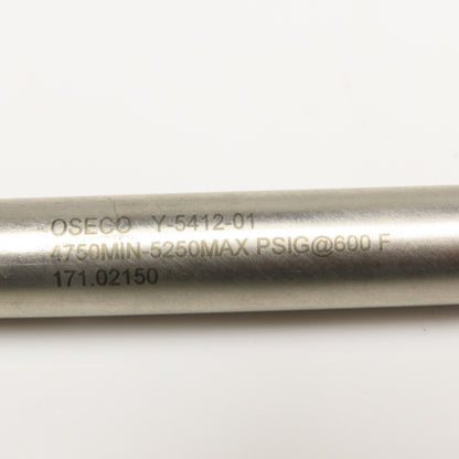 Oseco 171.02150 Extruder Burst Plug 4750-5250MAS PSIG @ 600°F 1/2"-20 UNF 6" OAL