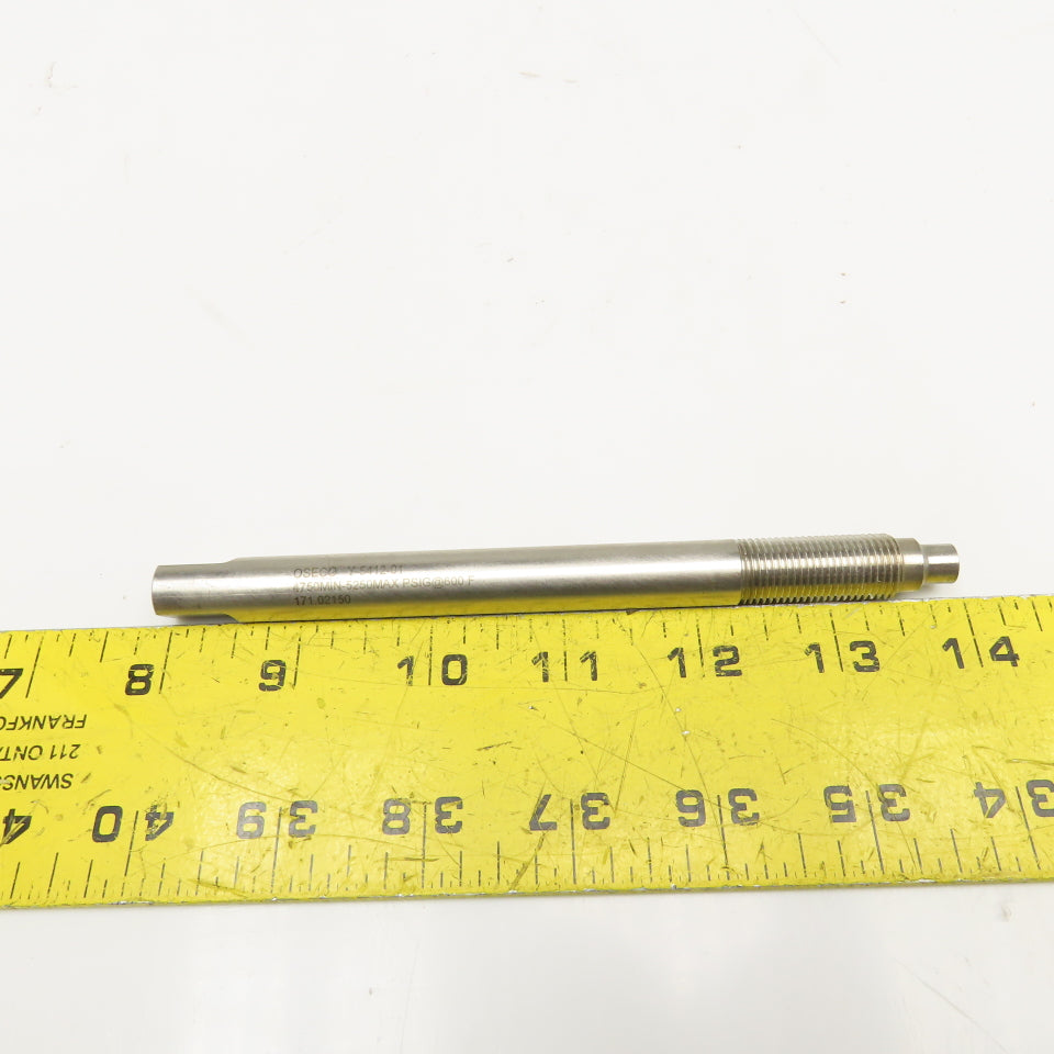 Oseco 171.02150 Extruder Burst Plug 4750-5250MAS PSIG @ 600°F 1/2"-20 UNF 6" OAL