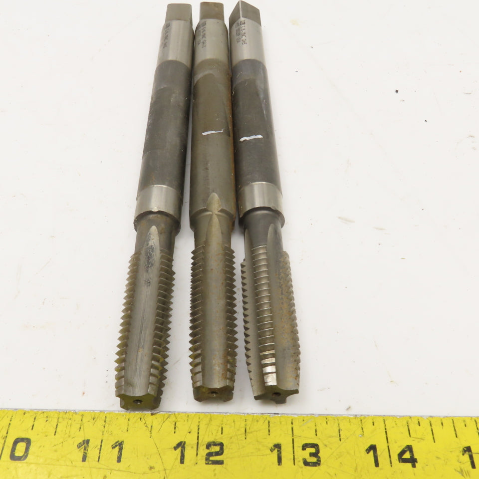 Union Butterfield 5/8"-11 NC GH3 Straight Flute Pulley Plug Tap 8" OAL Lot Of 3