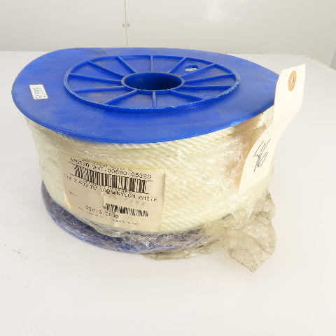 Orion 430080-WHT-00600-05320 1/4" x 600' TW White 100% Nylon Rope