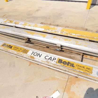 Bohl 1000LB 1/2 Ton Ceiling Hung Bridge Crane Monorail Rail 210" Run 16' Span