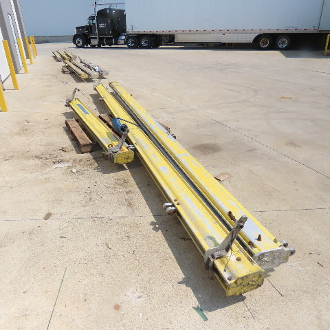Unified 1000LB 1/2 Ton Ceiling Hung Bridge Crane Monorail Rail 20' Run 110" Span