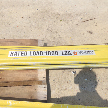 Unified 1000LB 1/2 Ton Ceiling Hung Bridge Crane Monorail Rail 20' Run 110" Span