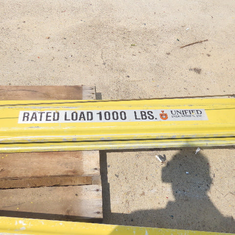 Unified 1000LB 1/2 Ton Ceiling Hung Bridge Crane Monorail Rail 20' Run 110" Span