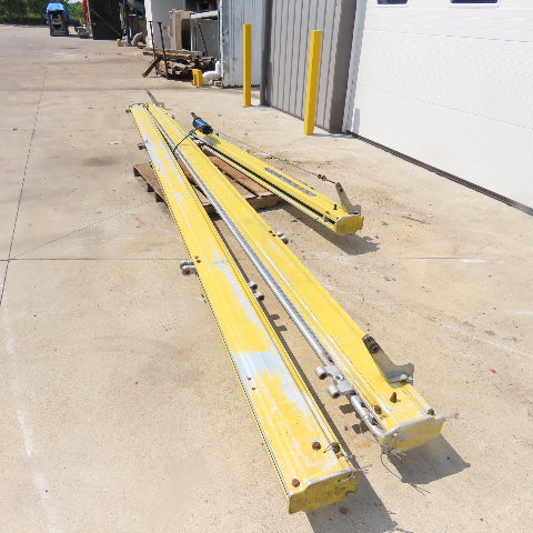 Unified 1000LB 1/2 Ton Ceiling Hung Bridge Crane Monorail Rail 20' Run 110" Span