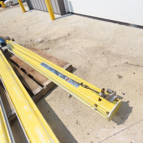 Unified 1000LB 1/2 Ton Ceiling Hung Bridge Crane Monorail Rail 20' Run 110" Span