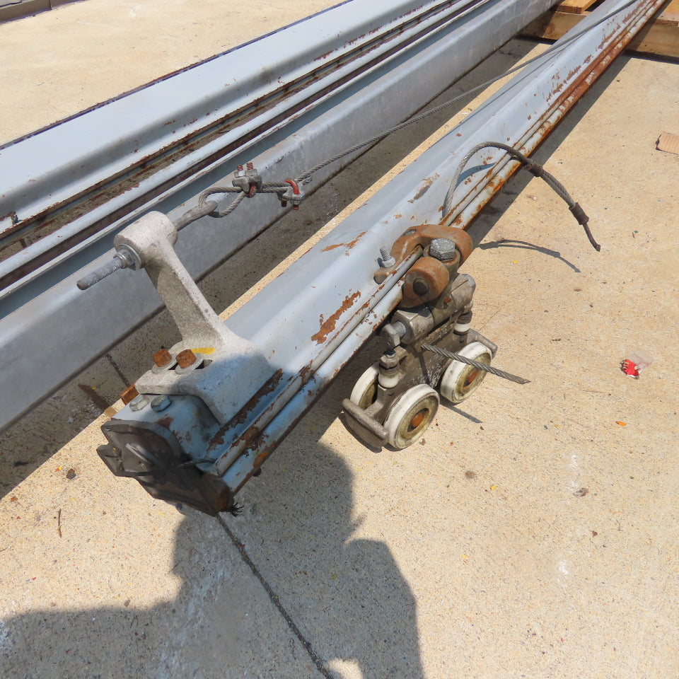 Zimmerman 1000LB 1/2 Ton Ceiling Hung Bridge Crane Monorail Rail 20' Run 15'Span