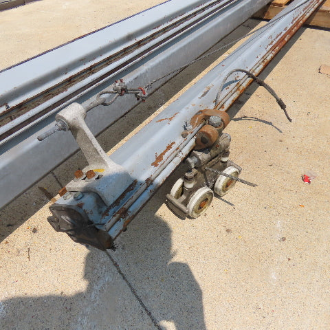 Zimmerman 1000LB 1/2 Ton Ceiling Hung Bridge Crane Monorail Rail 20' Run 15'Span