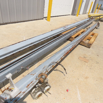 Zimmerman 1000LB 1/2 Ton Ceiling Hung Bridge Crane Monorail Rail 20' Run 15'Span