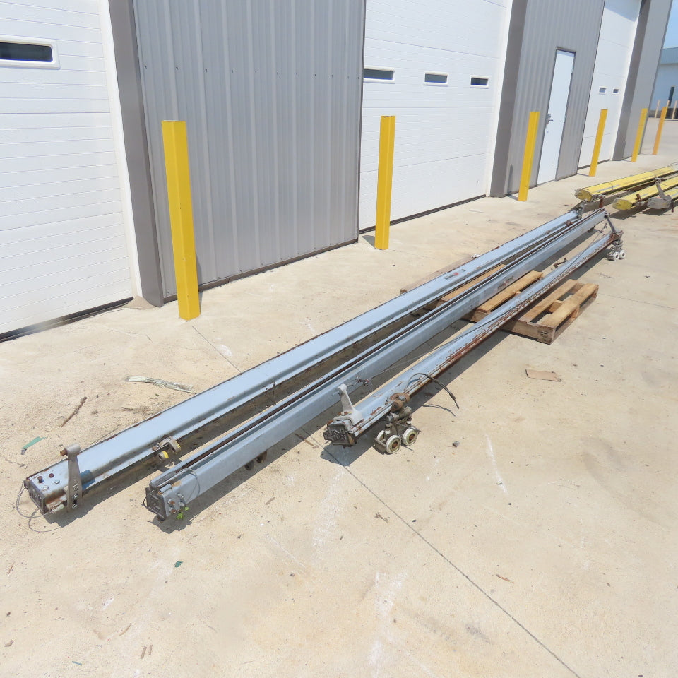 Zimmerman 1000LB 1/2 Ton Ceiling Hung Bridge Crane Monorail Rail 20' Run 15'Span