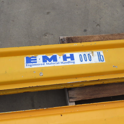 EMH 2000LB 1 Ton Ceiling Hung Bridge Crane Monorail Rail 119" Run Lot Of 2