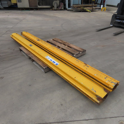 EMH 2000LB 1 Ton Ceiling Hung Bridge Crane Monorail Rail 119" Run Lot Of 2