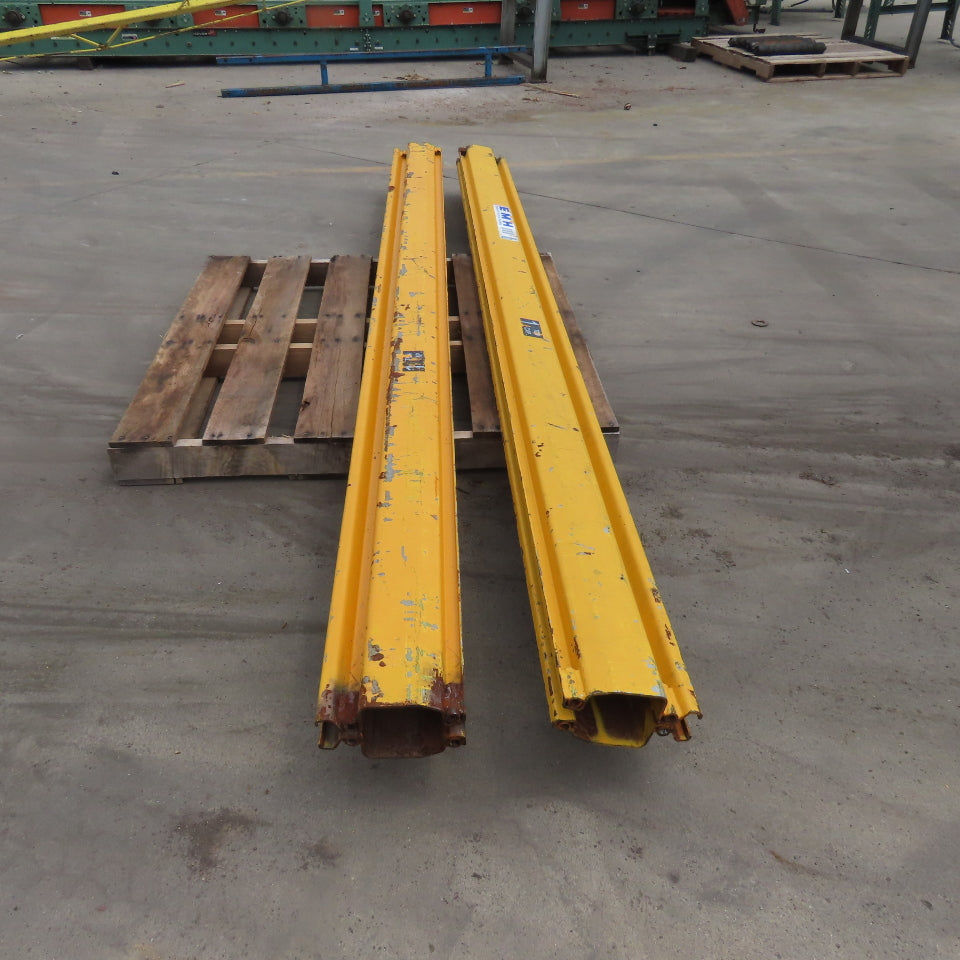 EMH 2000LB 1 Ton Ceiling Hung Bridge Crane Monorail Rail 119" Run Lot Of 2
