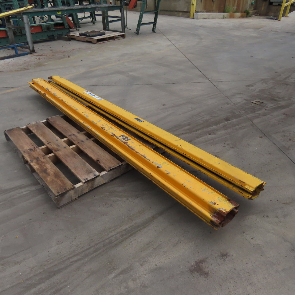 EMH 2000LB 1 Ton Ceiling Hung Bridge Crane Monorail Rail 119" Run Lot Of 2