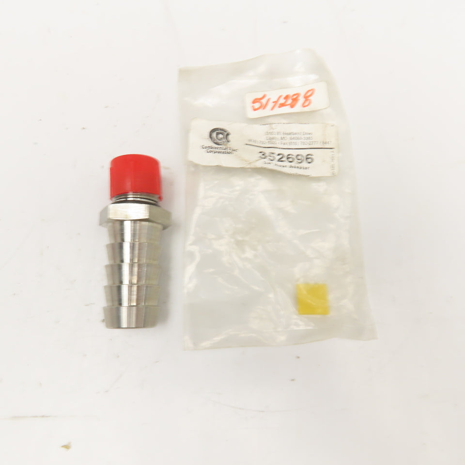 Continental Disc 352696 3/4" ID Hose Barb x 3/4" O-Ring Male Stainless Steel