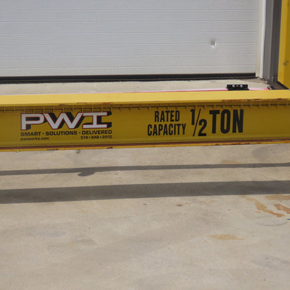 PWI 1/2 Ton 1000LB Overhead Bridge Crane 245" Travel 277-5/8" OAL