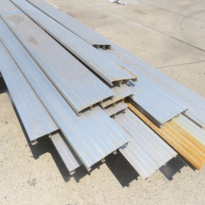 133"-182" Long Aluminum Interlocking Plank Decking 6-1/2"W x1" Thick  Lot Of 12