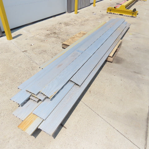 133"-182" Long Aluminum Interlocking Plank Decking 6-1/2"W x1" Thick  Lot Of 12