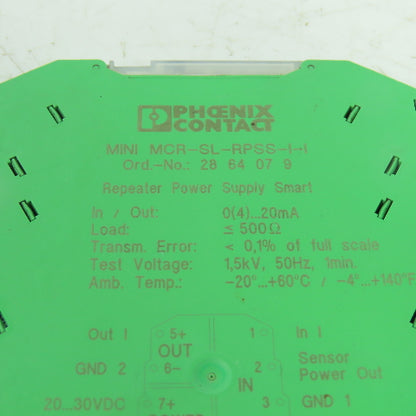 Phoenix Contact MINI MCR-SL-RPSS-I-I Repeater Power Supply 4-20mA 20-30VDC