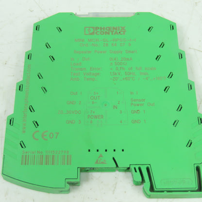 Phoenix Contact MINI MCR-SL-RPSS-I-I Repeater Power Supply 4-20mA 20-30VDC