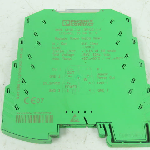 Phoenix Contact MINI MCR-SL-RPSS-I-I Repeater Power Supply 4-20mA 20-30VDC