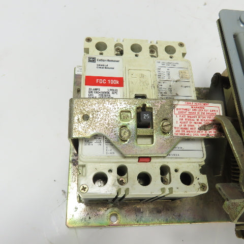 Allen Bradley 1494D-N4 Cutler Hammer FDC3020L Circuit Breaker Switch 20A 600VAC
