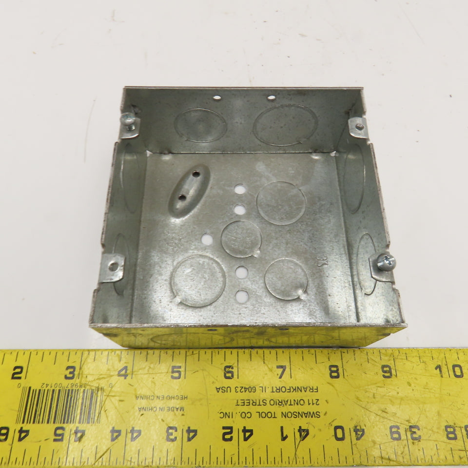 Steel City 72171-3/4-1 4-11/16" Square Metallic Outlet Box 9 KO NEW Lot Of 20