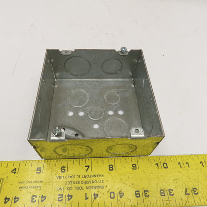 Steel City 72171-3/4-1 4-11/16" Square Metallic Outlet Box 9 KO NEW Lot Of 20