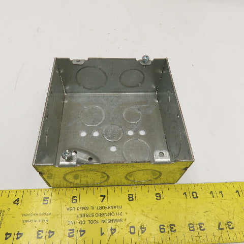 Steel City 72171-3/4-1 4-11/16" Square Metallic Outlet Box 9 KO NEW Lot Of 20