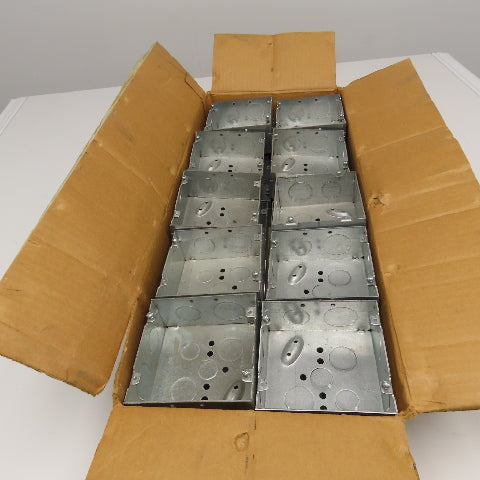 Steel City 72171-3/4-1 4-11/16" Square Metallic Outlet Box 9 KO NEW Lot Of 20