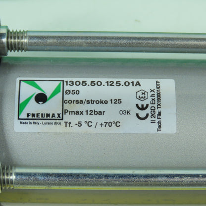 Pneumax 1305.50.125.01A Double Acting Air Cylinder 50mm Bore 125mm Stroke NEW