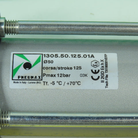 Pneumax 1305.50.125.01A Double Acting Air Cylinder 50mm Bore 125mm Stroke NEW