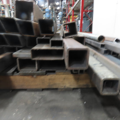 Lot Of 950+ LBS Steel Square Rectangle 19"-89"Long Multiple Sizes 1x1" 3x3" 6x6"