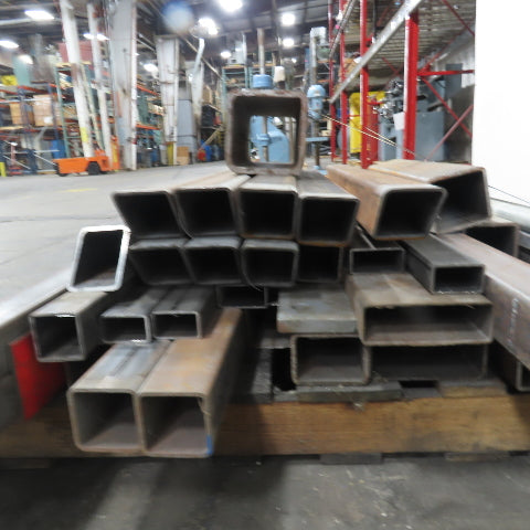Lot Of 950+ LBS Steel Square Rectangle 19"-89"Long Multiple Sizes 1x1" 3x3" 6x6"