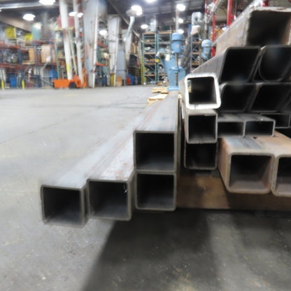 Lot Of 950+ LBS Steel Square Rectangle 19"-89"Long Multiple Sizes 1x1" 3x3" 6x6"