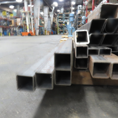 Lot Of 950+ LBS Steel Square Rectangle 19"-89"Long Multiple Sizes 1x1" 3x3" 6x6"