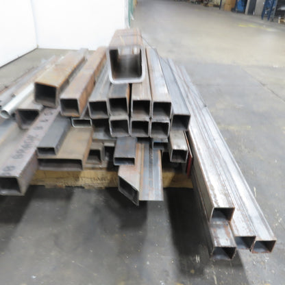 Lot Of 950+ LBS Steel Square Rectangle 19"-89"Long Multiple Sizes 1x1" 3x3" 6x6"