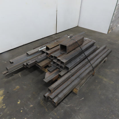 Lot Of 950+ LBS Steel Square Rectangle 19"-89"Long Multiple Sizes 1x1" 3x3" 6x6"