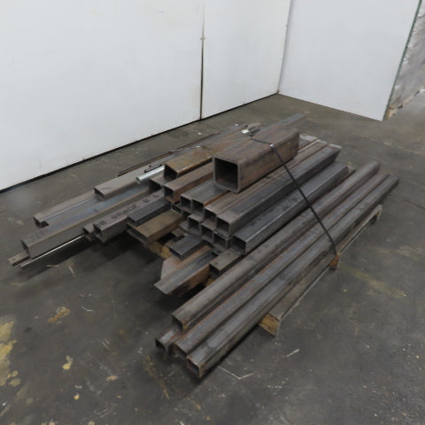 Lot Of 950+ LBS Steel Square Rectangle 19"-89"Long Multiple Sizes 1x1" 3x3" 6x6"