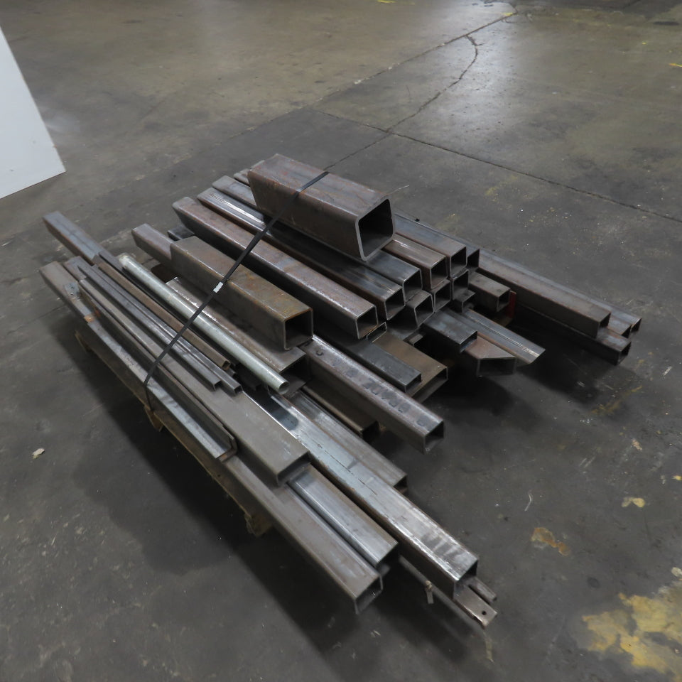 Lot Of 950+ LBS Steel Square Rectangle 19"-89"Long Multiple Sizes 1x1" 3x3" 6x6"