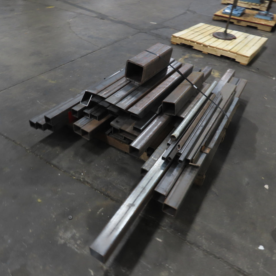 Lot Of 950+ LBS Steel Square Rectangle 19"-89"Long Multiple Sizes 1x1" 3x3" 6x6"