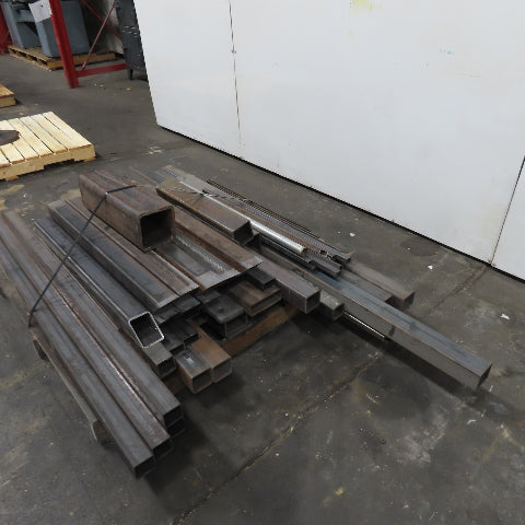 Lot Of 950+ LBS Steel Square Rectangle 19"-89"Long Multiple Sizes 1x1" 3x3" 6x6"