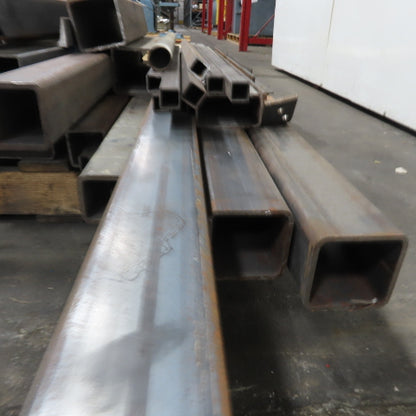 Lot Of 950+ LBS Steel Square Rectangle 19"-89"Long Multiple Sizes 1x1" 3x3" 6x6"